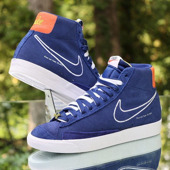 Nike Blazer Mid 77 First Use Deep Royal Blue Mens Size 10 - Picture 2 of 13